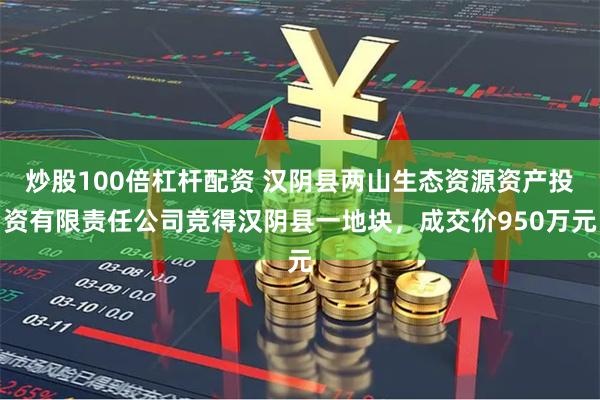 炒股100倍杠杆配资 汉阴县两山生态资源资产投资有限责任公司竞得汉阴县一地块，成交价950万元
