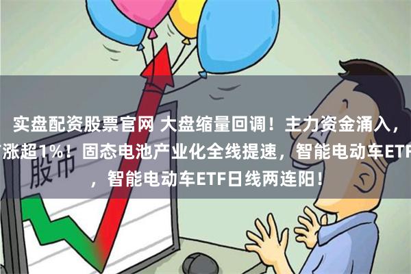 实盘配资股票官网 大盘缩量回调！主力资金涌入，医疗ETF逆市涨超1%！固态电池产业化全线提速，智能电动车ETF日线两连阳！