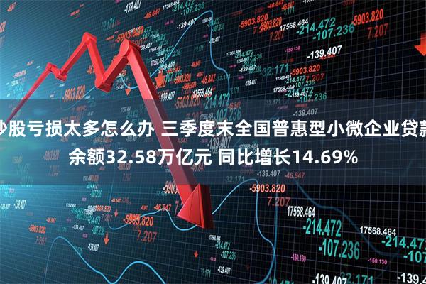 炒股亏损太多怎么办 三季度末全国普惠型小微企业贷款余额32.58万亿元 同比增长14.69%
