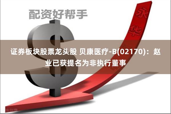 证券板块股票龙头股 贝康医疗-B(02170)：赵业已获提名